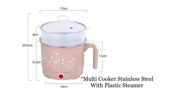 Electric Multi Cooker Stainless Steel Frying Pan Grill Pot Mini Rice Cooker Multicooker Steamer