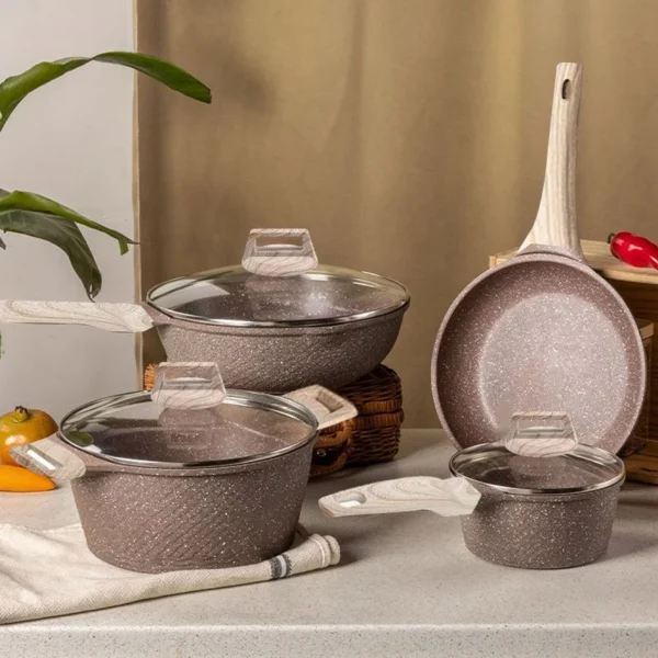 my-11134207-7rasg-m0eapn1z55c4d3.webp Nonstick Pan Cookware Set PFOA Free Non-Stick Coating Milk Pan Frying Pan with Lid Suitable for All Stove