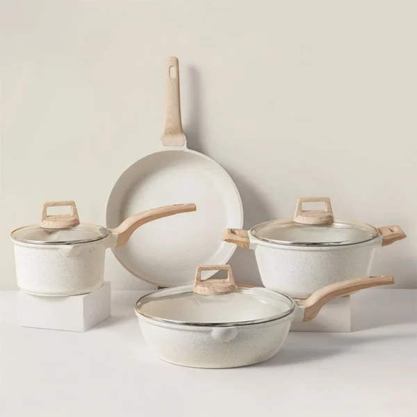 my-11134207-7rasm-m0eapn1z7ymz6a.webp Nonstick Pan Cookware Set PFOA Free Non-Stick Coating Milk Pan Frying Pan with Lid Suitable for All Stove