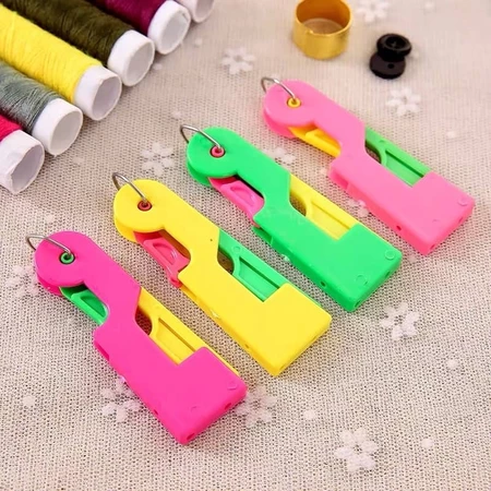 Automatic Easy Sewing Needle Threader Device Handle Craft Use Elderly Use Threading Guide Tool