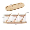 3IN1 Condiment Container Set Spice Glass Jar