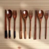 sg-11134253-824h7-mdwfuwadgqo35d.webp 3-Piece Set Korean Wooden Cutlery Tableware Fork Spoon Chopsticks Solid Wood Long Handle Portable Cutlery