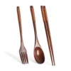 sg-11134253-8258r-mg9ort5d1hjjc5.webp 3-Piece Set Korean Wooden Cutlery Tableware Fork Spoon Chopsticks Solid Wood Long Handle Portable Cutlery