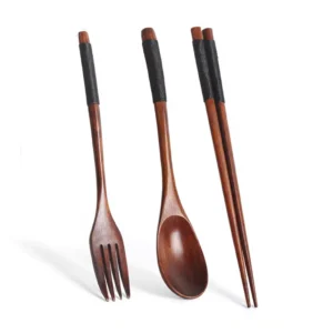sg-11134253-825an-mg9oqoz9qknec3.webp 3-Piece Set Korean Wooden Cutlery Tableware Fork Spoon Chopsticks Solid Wood Long Handle Portable Cutlery